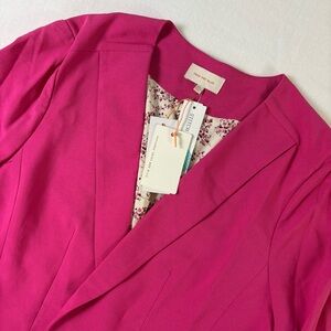 Skies Are Blue Stitch Fix Raja Collarless Blazer Women's XXL Magenta Career Work